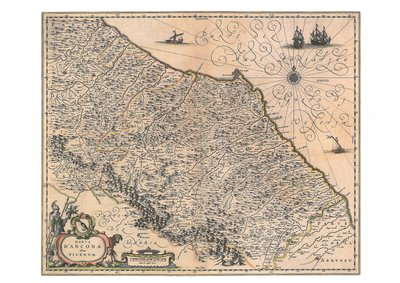 マルコダンコーナとかつてのピエナム 作： Willem Janszoon Blaeu